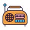 Isolated radio machine vector design