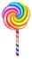 Isolated rainbow lollipop symbol lgbt. Sweet dessert symbol holiday