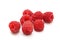 Isolated raspberries