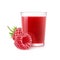 Isolated raspberry smoothie