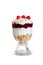 Isolated raspberry vanilla parfait