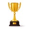 Isolated realistic cup for award ceremony