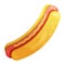 Isolated Realistic Hot dog Flat Vector