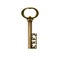 Isolated realistic images of vintage keys