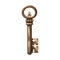 Isolated realistic images of vintage keys