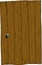 Isolated rectangular wooden door