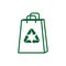 Isolated recycle shopping bag vector design