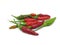 Isolated of red chili with white background