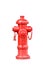 Isolated red fireplug on white