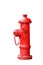 Isolated red fireplug on white