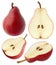 Isolated red pears