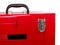 Isolated Red Toolbox Close-up