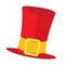 Isolated red tophat