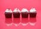 Isolated Red Velvet Cupcakes on Background