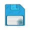 Isolated retro diskette icon