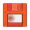 Isolated retro diskette icon