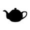 Isolated retro teapot. Hand drawn vector illustration pottery or vintage household utensils