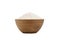 Isolated rice in wooden bowl