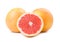 Isolated ripe grapefruit and slice