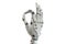 Isolated robotic hand showing Ok on the white background