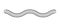 Isolated rope wave vector illustration, short marine fiber cord part in wavy line