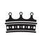 Isolated royal crown silhouette