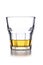 A isolated rugged style glass of whisky, shot on white