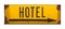 Isolated Rustic Metal Hotel Sign