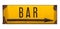 Isolated Rustic Metal Sign For A Bar