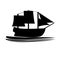 Isolated sailboat icon image