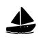 Isolated sailboat icon image