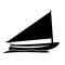 Isolated sailboat icon image