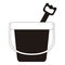 Isolated sand bucket toy icon