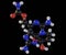 Isolated Saxitoxin (STX) molecule in the black background