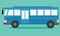 Isolated school bus in flat style. Side view.