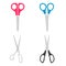 Isolated Scissors Flat Illustration Set