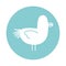 Isolated seagull block style icon vector design