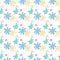 Isolated seamless botanic pattern with daisy flowers. Simple floral backdrop