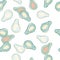 Isolated seamless healthy pattern with doodle avocado shapes print. White background. Simple style