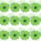 Isolated seamless pattern with green anemone flowers bud ornament. White background. Creative floral print