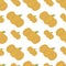 Isolated seamless pattern witth orange pumpin elements. White background. Simple food backdrop