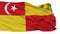 Isolated Selangor city flag, Malaysia