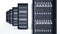 Isolated Servers in datacenter. Cloud computing data storage. 3d