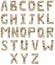 Isolated set of Font English or Latin alphabet A-Z made of crumpled silver foil on white background