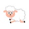 Isolated sheep comic cartoon