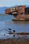 Isolated shipwreck in Motueka, New Zealand