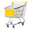 Isolated shopping trolley