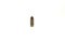 Isolated shot of nine caliber cartridge of military war pistol on a white background