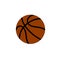 Isolated single basketball sport icon