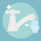 Isolated sink faucet icon